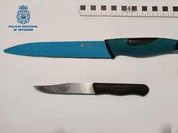 cuchillos utilizados en la agresi&oacute;n