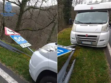 Veh&iacute;culo accidentado  Valcarlos
