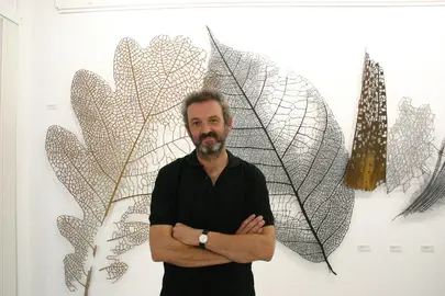 1.Retrato junto a _Dibujando el oto&ntilde;o en el aire_