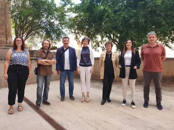 La consejera Esnaola, con responsables del Servicio de Patrimonio Hist&oacute;rico y participantes en las Jornadas Europeas.
GN