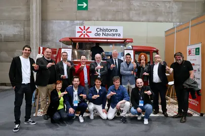 Representantes de las empresas navarras que participan en el Sal&oacute;n Gourmets. GN