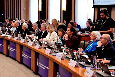 La ministra de Sanidad, M&oacute;nica Garc&iacute;a, en la Reuni&oacute;n Informal de ministros y ministras de Sanidad. POOL MONCLOA
