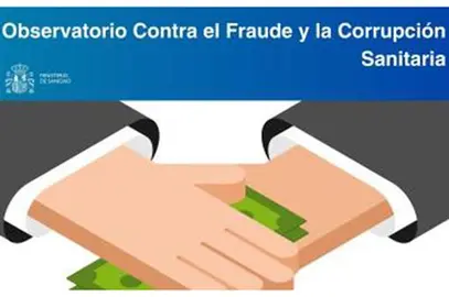 Cartel del Observatorio contra el Fraude y la Corrupci&oacute;n Sanitaria.POOL MONCLOA