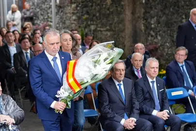 El ministro de Pol&iacute;tica Territorial y Memoria Democr&aacute;tica, &Aacute;ngel V&iacute;ctor Torres, en los actos de conmemoraci&oacute;n de los 87 a&ntilde;os del bombardeo de Gernika-Lumo. POOL MONCLOA