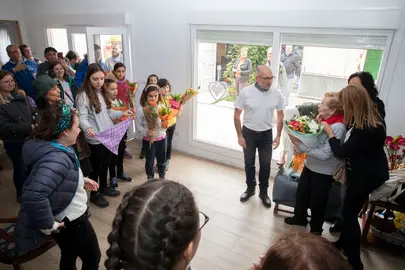 Herminia Le&oacute;n Ruiz, vecina centenaria del barrio de Txantrea. AP