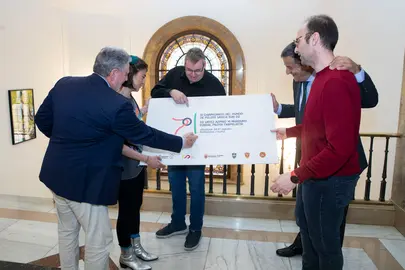 Presentado el logo del XI Campeonato del Mundo de Pelota Vasca sub-22 que acoger&aacute; Pamplona del 24 al 31 de agosto. AP