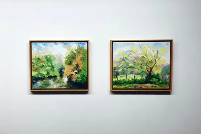 Tom&aacute;s Sobrino Habans presenta en el Pabell&oacute;n de Mixtos sus paisajes naturales al &oacute;leo en la exposici&oacute;n &lsquo;Los &aacute;rboles que nos quedan&rsquo;. AP