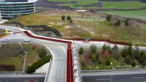 Recreaci&oacute;n del futuro carril bici. GN