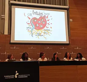 . De izda a dcha: Mirentxu Garc&iacute;a, Haydee
Mart&iacute;nez, Ainhoa Carrera, Irantzu V&aacute;zquez, Mar&iacute;a Arcos y Yajaira Solis. Cedida