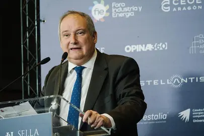 El ministro de Industria y Turismo, Jordi Hereu, durante su intervenci&oacute;n en el Foro Sella 2024. POOL MONCLOA