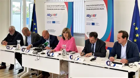 La vicepresidenta Ollo ha intervenido en la rueda de prensa de presentaci&oacute;n del &Aacute;rea Funcional Oeste. GN