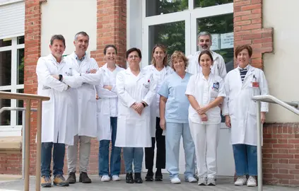 Profesionales de los servicios de Endocrinolog&iacute;a y Anatom&iacute;a Patol&oacute;gica del HUN. GN