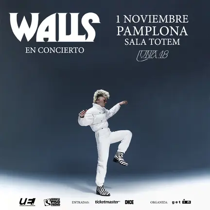 WALLS, EL FEN&Oacute;MENO DEL NUEVO POP, ACTUAR&Aacute; POR PRIMERA VEZ EN PAMPLONA CON SU GIRA "LUNA 18".
SALA TOTEM