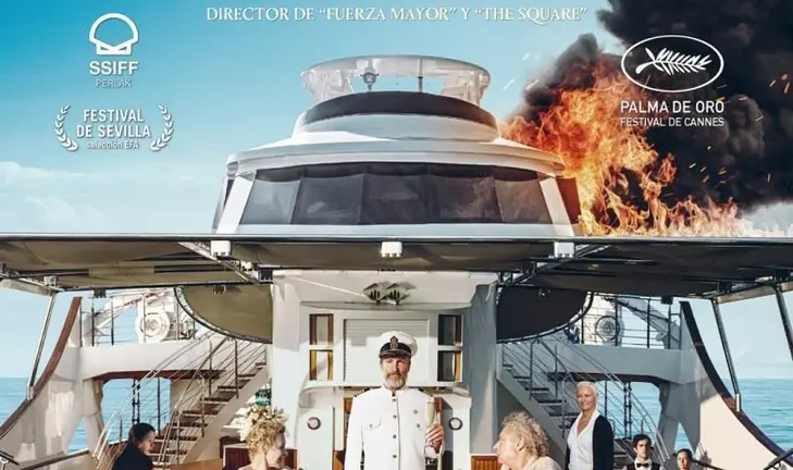 Ver, o&iacute;r, aplaudir. Proyecci&oacute;n cinematogr&aacute;fica. &lsquo;El tri&aacute;ngulo de la tristeza&rsquo;, de Ruben &Ouml;stlund. Civivox Iturrama. AP