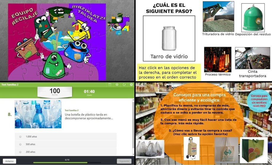Actividades del programa educativo online del Consorcio de Residuos de Navarra