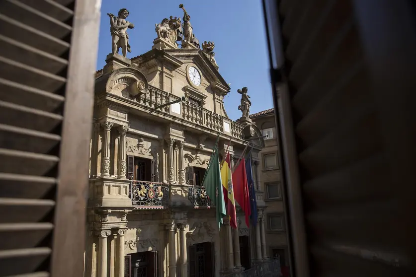 Fachada Ayuntamiento de Pamplona.
Imagen de Jesús Garzarón AP