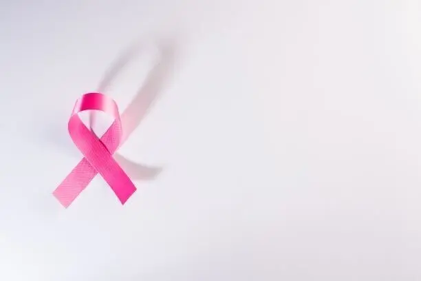 pink-ribbon-cancer-sign-on-white