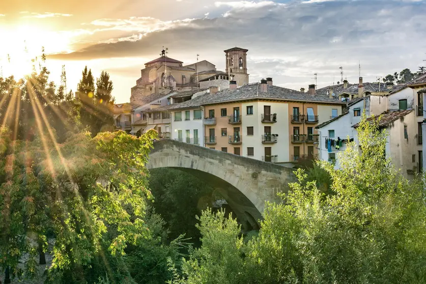 View of Estella, Lizarra, Navarra, Spain