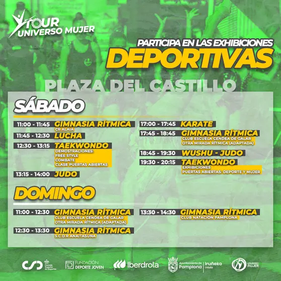 Cartel Horarios Actividades Deportivas 1