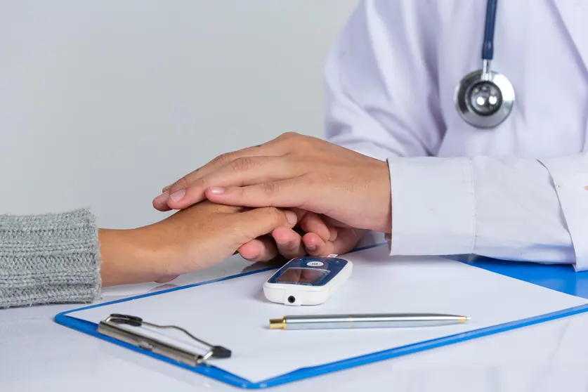  World diabetes day;docter holding patient hand's