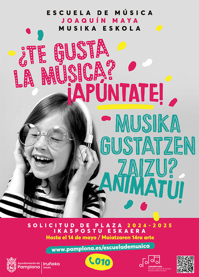 Cartel Escuela de Música Joaquín Maya.