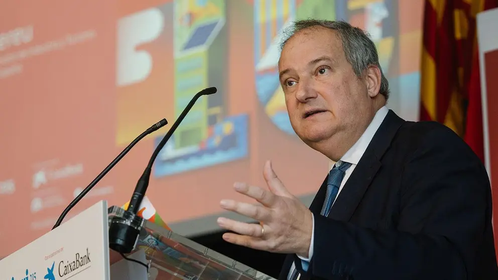 El ministro de Industria y Turismo, Jordi Hereu, durante su intervenci&oacute;n en el acto. POOL MONCLOA