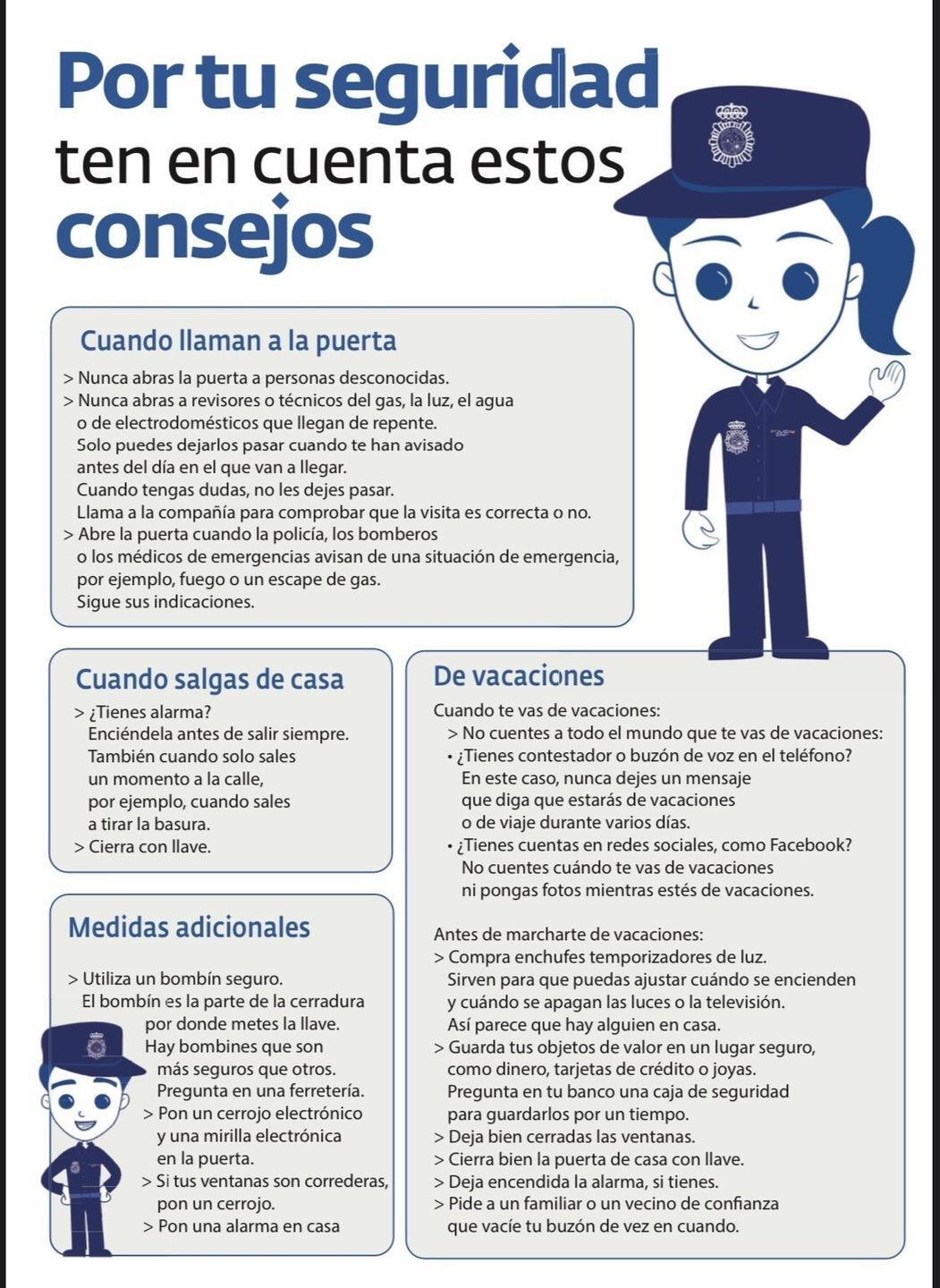 Cominicado de prensa Policía Nacional - Consejos robos en viviendas 2