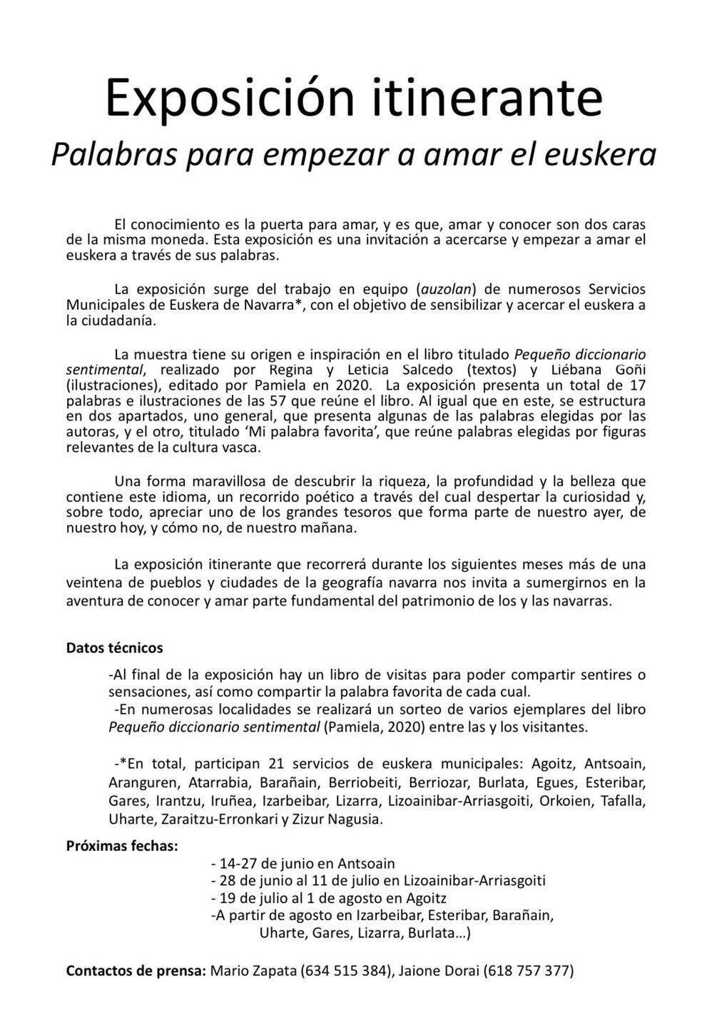 Fwd Exposición itinerante 'Palabras para empezar a amar el euskera'  Erakusketa ibiltaria ‘Euskara maitatzen hasteko hitzak’ (2)